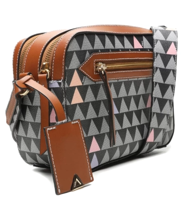 BOLSA CROSSBODY LILI TRIANGLE SCHUTZ MARROM