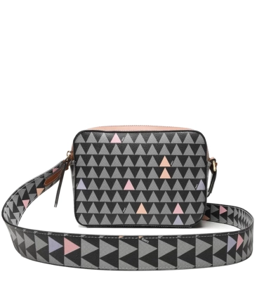 BOLSA CROSSBODY LILI TRIANGLE SCHUTZ MARROM