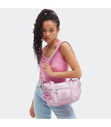 BOLSA KIPLING ART MINI METALLIC LILAC ROSA