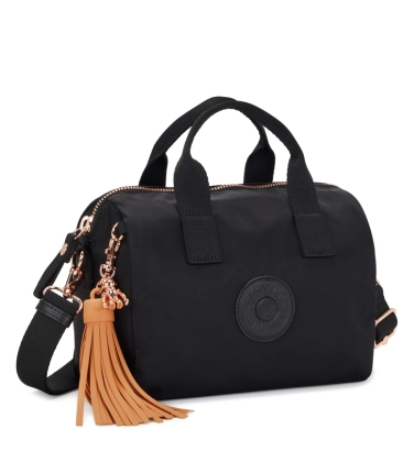 BOLSA KIPLING BINA M ROSE BLACK PRETO