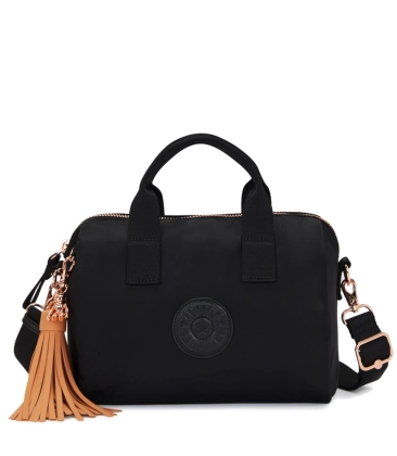 BOLSA KIPLING BINA M ROSE BLACK PRETO