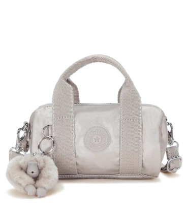 BOLSA KIPLING BINA MINI METALLIC GLOW BEGE