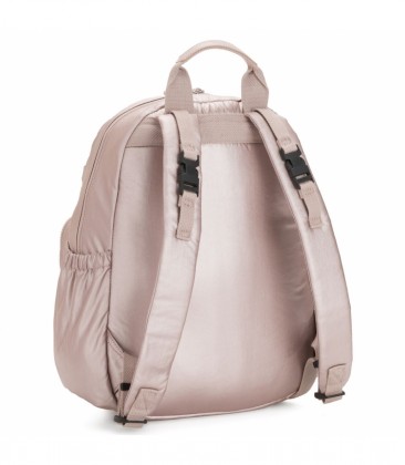 MOCHILA MATERNIDADE KIPLING MAISIE METALLIC ROSE ROSA