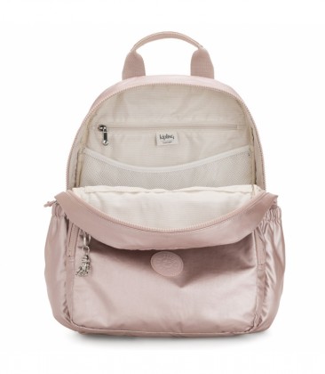 MOCHILA MATERNIDADE KIPLING MAISIE METALLIC ROSE ROSA