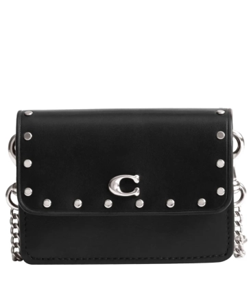 PORTA-CARTÕES COACH NEW YORK ESSENTIAL HALF FLAP PRETO