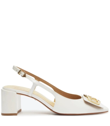 SCARPIN SLINGBACK SALTO MÉDIO SCHUTZ BRANCO