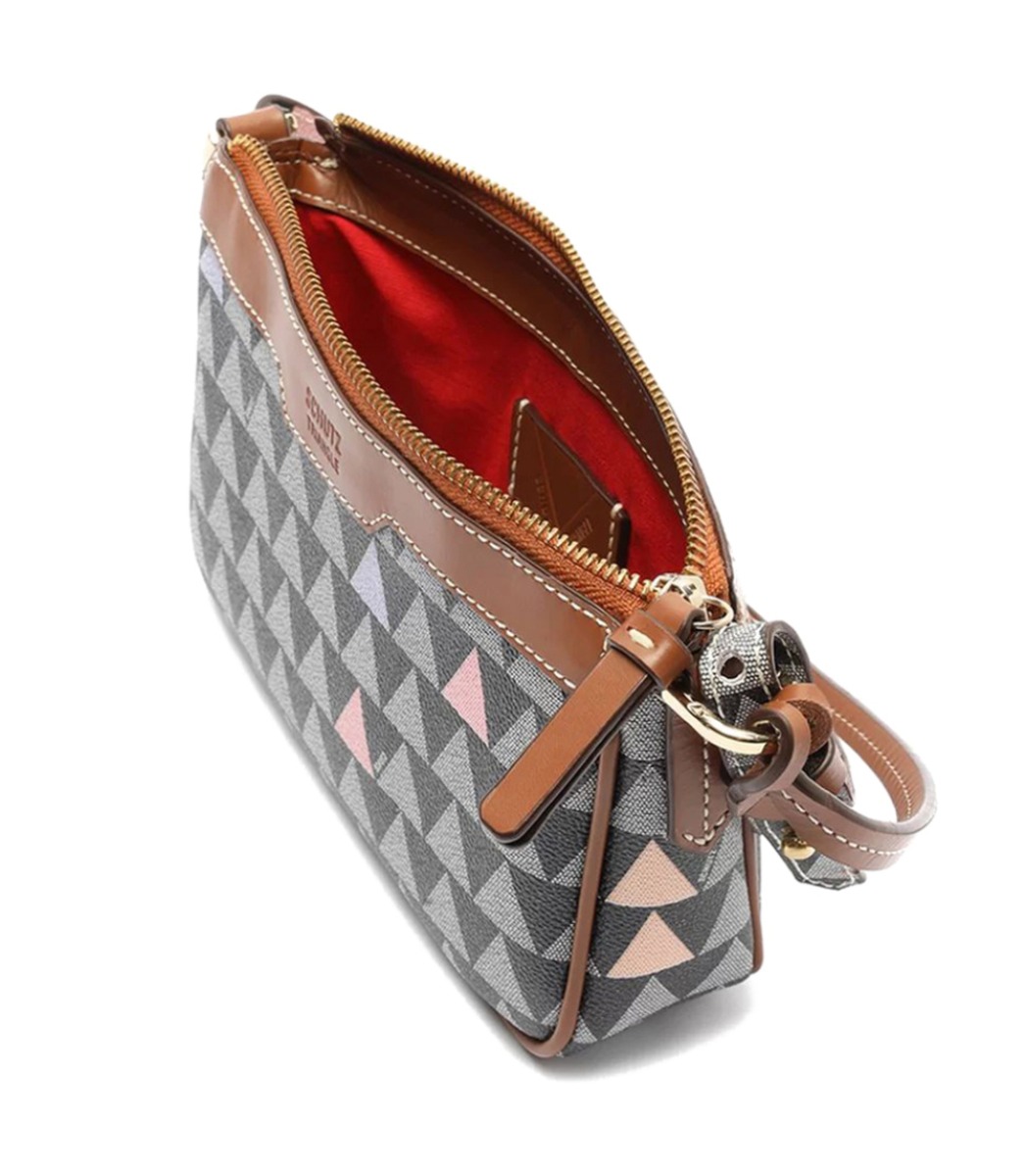 BOLSA PEQUENA EMMY TRIANGLE SCHUTZ MARROM